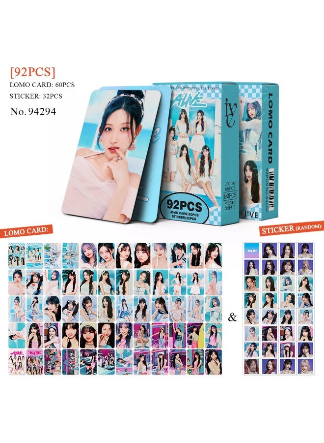 NIBEMINENT 92 Pcs Kpop IVE ALIVE Lomo Cards Card For Fans Collection Gifts - Image 1