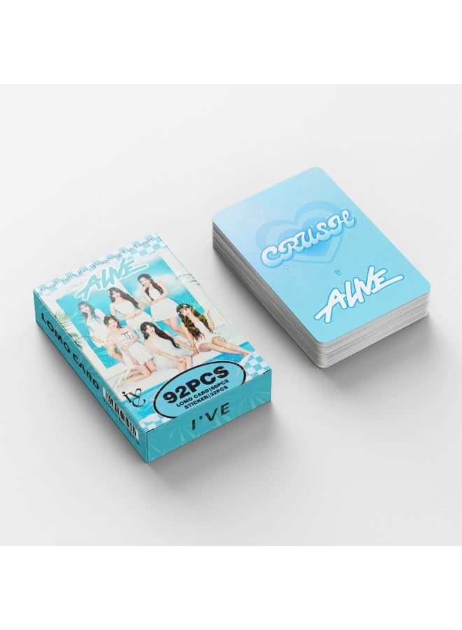 NIBEMINENT 92 Pcs Kpop IVE ALIVE Lomo Cards Card For Fans Collection Gifts - Image 3