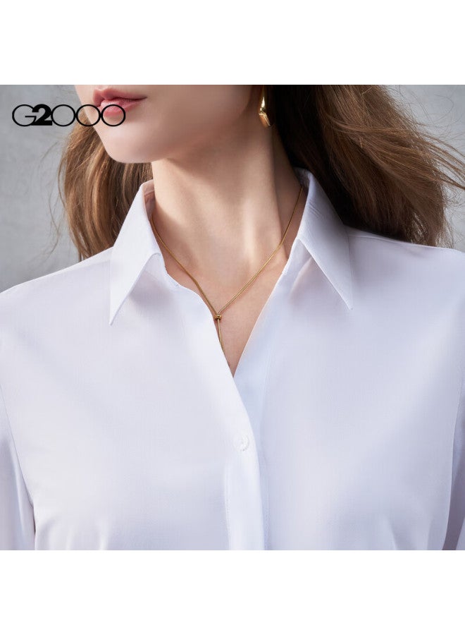 G2000 Modal Stretch Women's 2025 Autumn Winter Comfortable Business Commuter Long Sleeve Shirt - Image 2