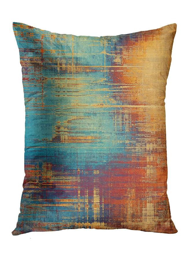 Emvency Emvency Set of 4 Throw Pillow Covers Vintage Abstract Blue and Orange Messy Rust Painting Decorative Pillow Cases Home Decor Standard Square 18x18 Inches Pillowcases  - Image 2