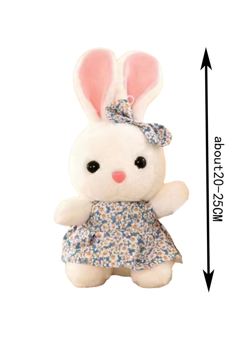 8 Inch Floral Skirt Bunny Plush Toy, Stuffed Animal Pillow, Soft Cartoon Doll Decoration, Suitable As A Gift For Kids And Loved Ones On Birthdays And Holidays  - Image 2
