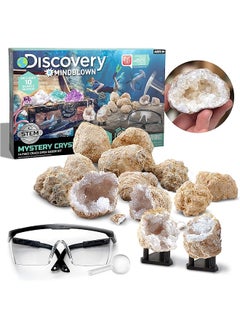 Discovery Mindblown Stem Mystery Crystals Geode Excavation Science Toy Kit 14 Pieces Set  - Image 1