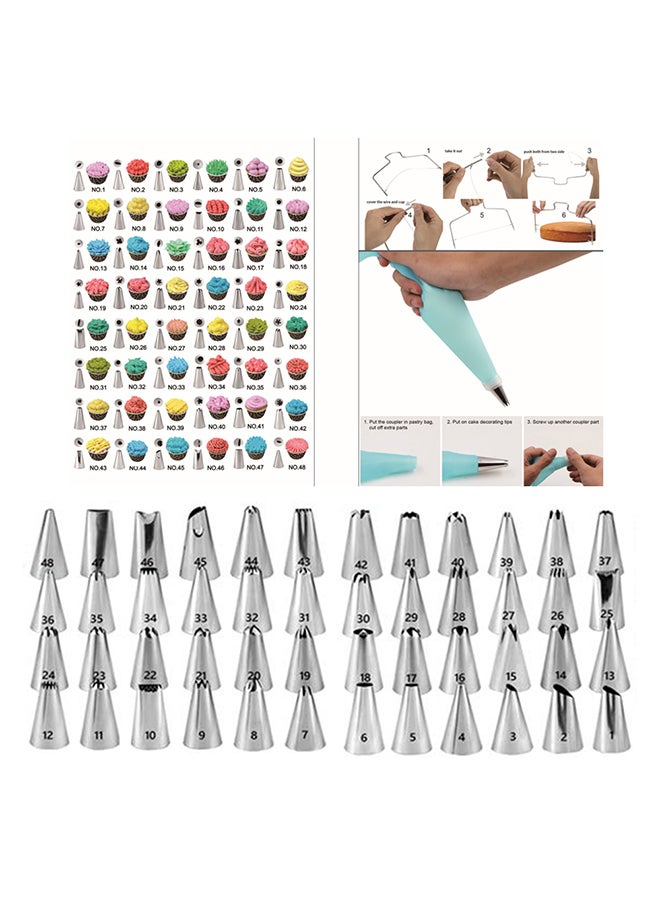 106-Piece Cake Decorating Turntable Set Multicolour  - Image 3