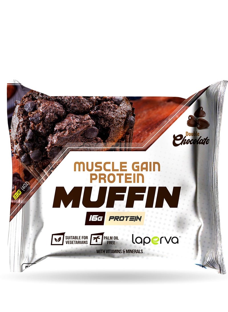 Laperva Laperva Muscle Gain Protein Muffin, Double Chocolate, 1 Piece 