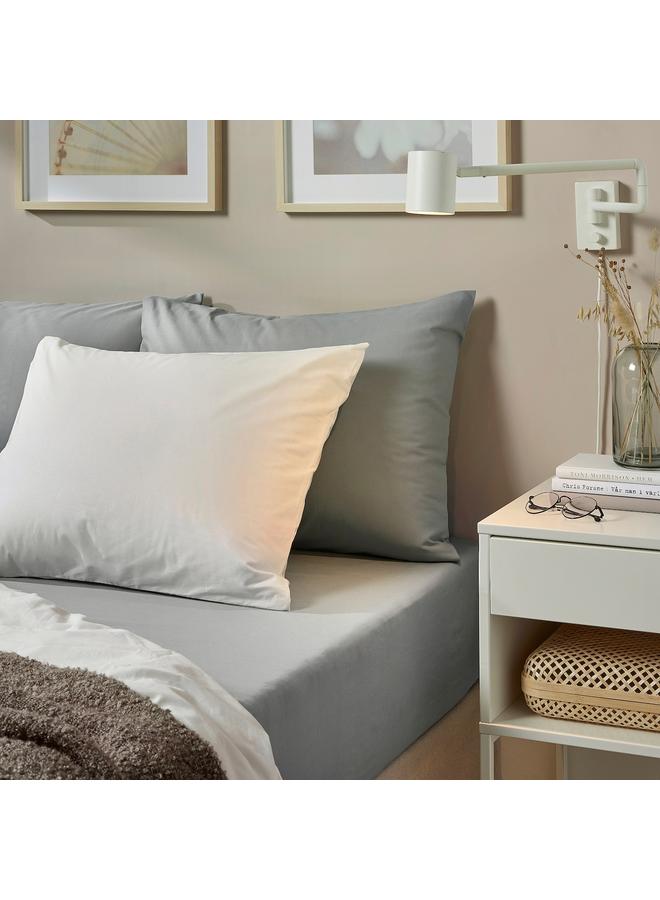 إيروريكس ملاءة سرير رمادية فاتحة مقاس 140×200 سم - Image 3