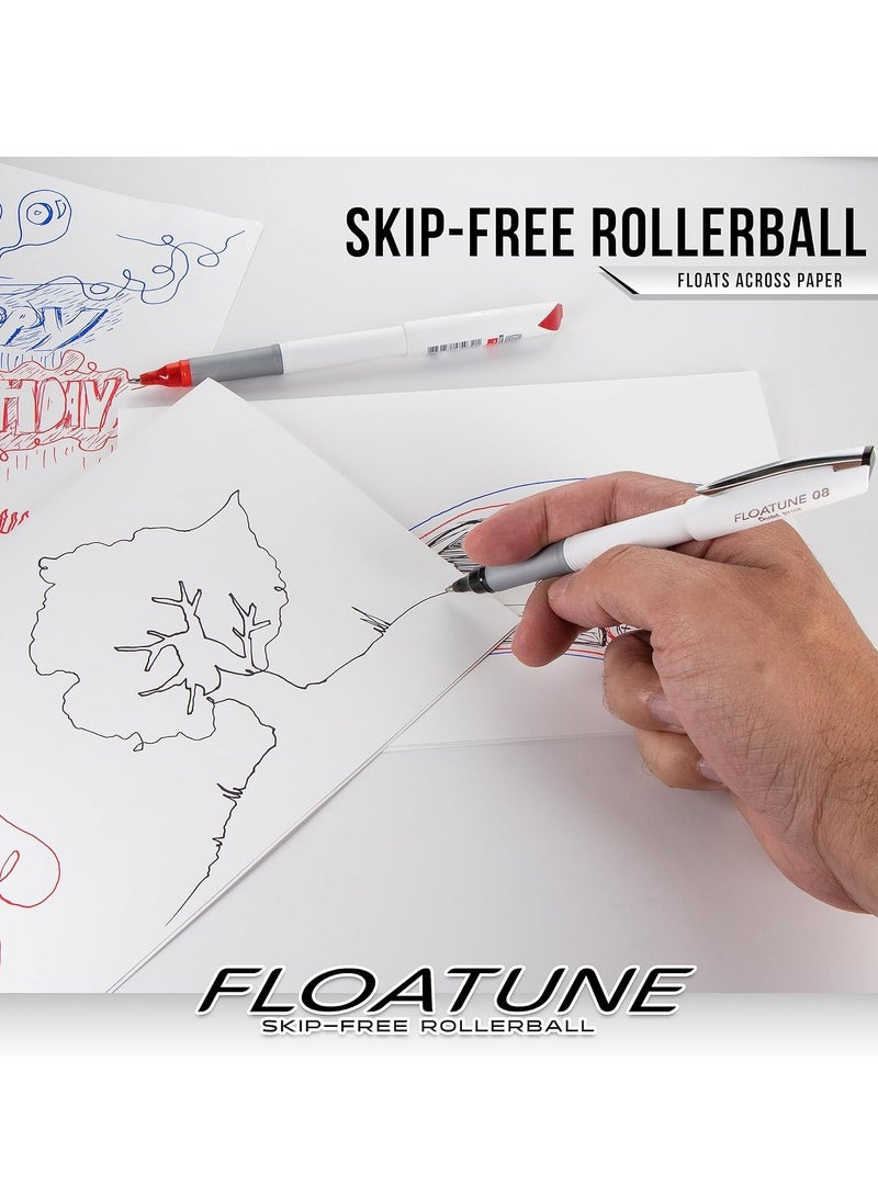 Pentel 12-Piece Floatune Advance Roller Pen 1.0mm Black - Image 5