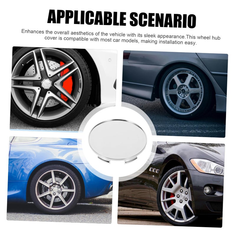 Silver Wheel Rim Covers Set Of 4 Easy Installation Car Accessories Hub Caps - Image 5