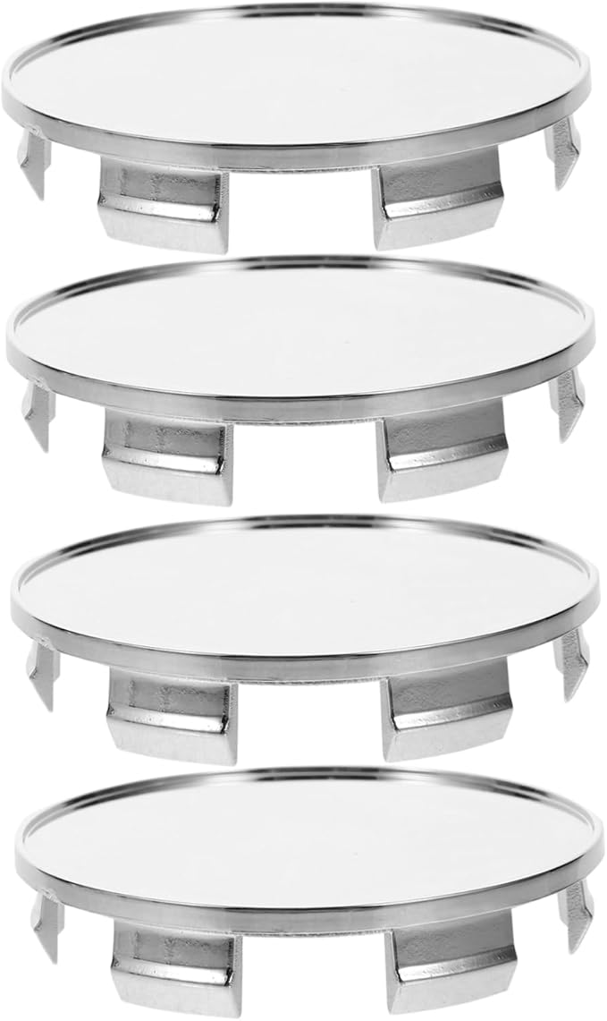Silver Wheel Rim Covers Set Of 4 Easy Installation Car Accessories Hub Caps - Image 1