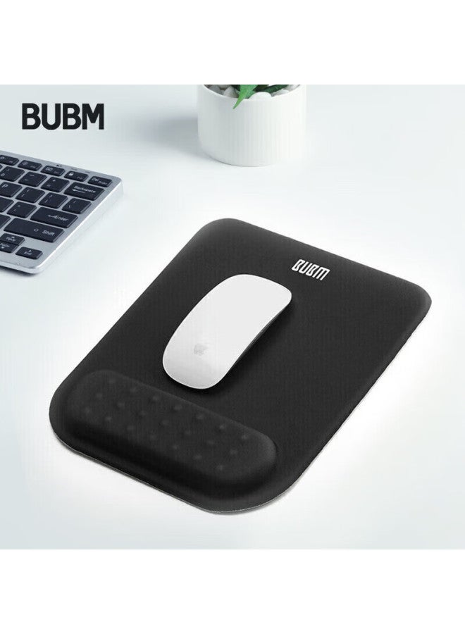 Bubm Memory Foam Mouse Pad Wrist Rest, Cute Creative Simple Silicone Laptop Mouse Wrist Support, Hand And Wrist Pad For Men, Jsm-b Black - Image 1