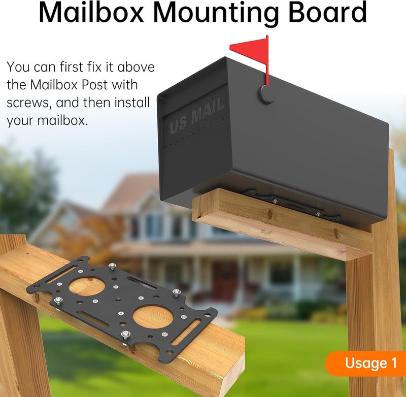 KOMOHOM Mailbox Mounting Bracket, Plate for Post Mount Mailboxes, Compatible with Mail Boss, Architectural MAILBOXES, Gibraltar, hykolity, ShoppingOnBed, adoorn - Image 3
