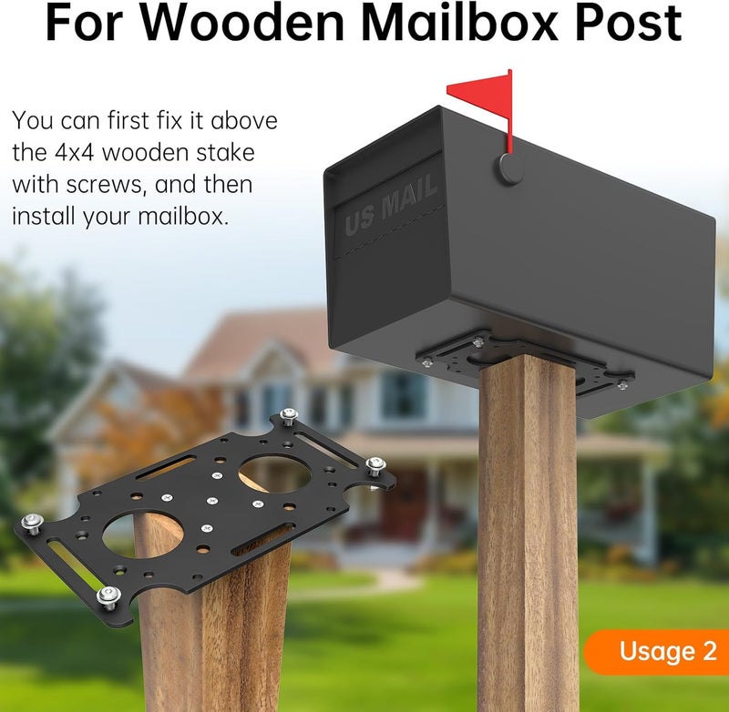 KOMOHOM Mailbox Mounting Bracket, Plate for Post Mount Mailboxes, Compatible with Mail Boss, Architectural MAILBOXES, Gibraltar, hykolity, ShoppingOnBed, adoorn - Image 4