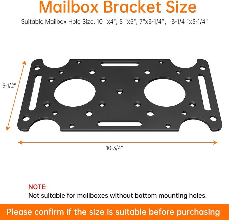 KOMOHOM Mailbox Mounting Bracket, Plate for Post Mount Mailboxes, Compatible with Mail Boss, Architectural MAILBOXES, Gibraltar, hykolity, ShoppingOnBed, adoorn - Image 2