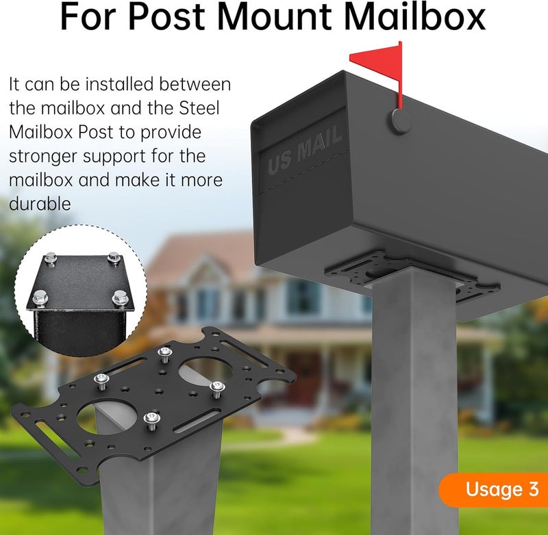 KOMOHOM Mailbox Mounting Bracket, Plate for Post Mount Mailboxes, Compatible with Mail Boss, Architectural MAILBOXES, Gibraltar, hykolity, ShoppingOnBed, adoorn - Image 5