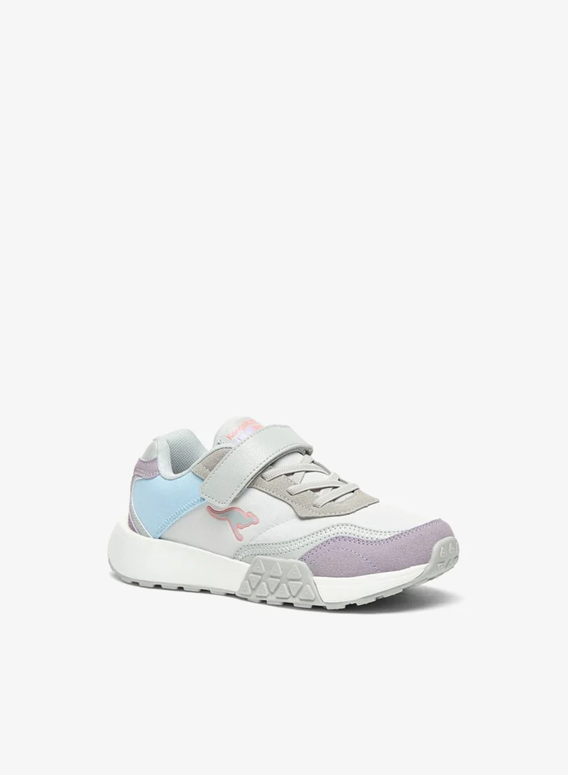 kangaROOS PURPLE Girls' Panelled Walking Shoes with Hook and Loop Closure for Women | Best Price UAE