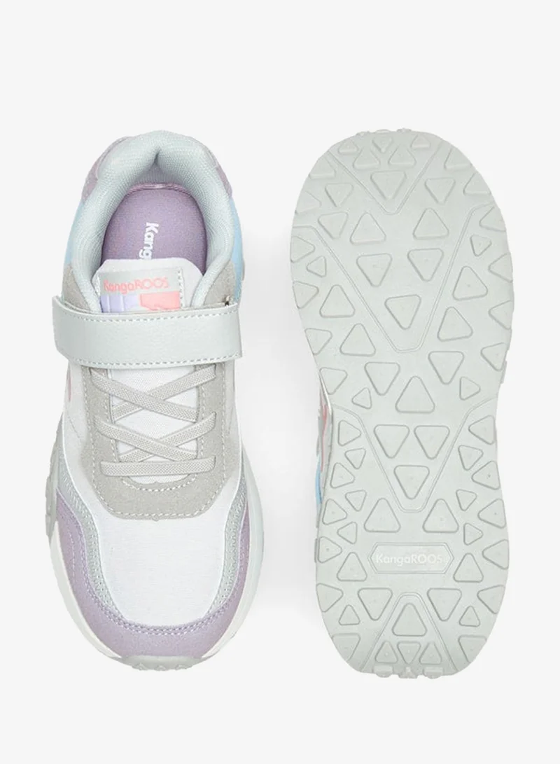 kangaROOS PURPLE Girls' Panelled Walking Shoes with Hook and Loop Closure for Women | Best Price UAE