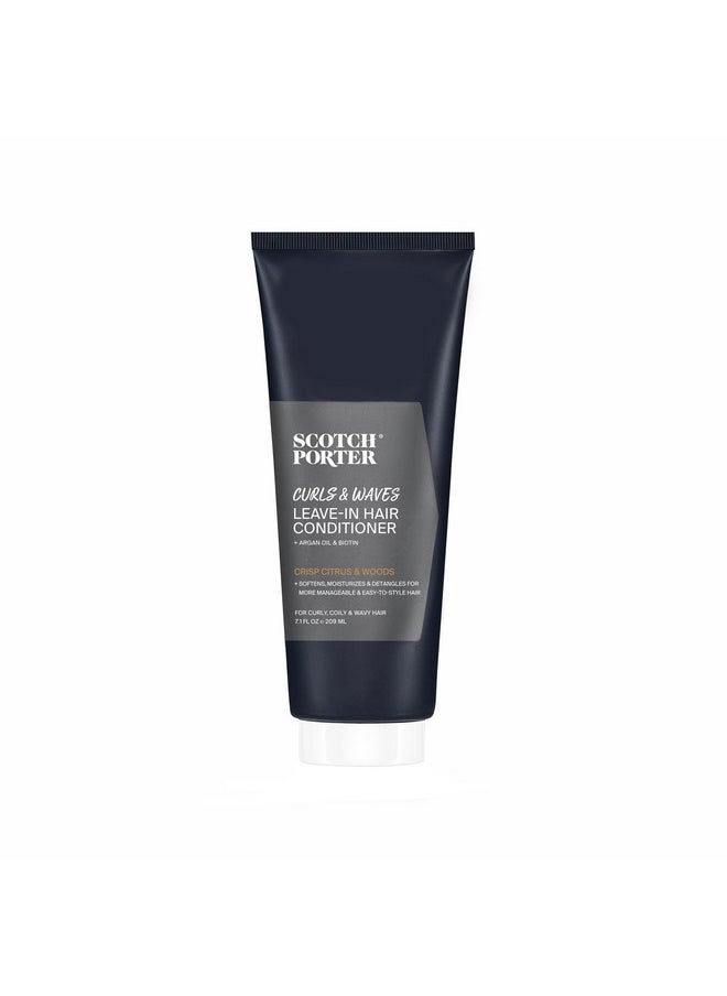 scotch porter Scotch Porter Moisture Rich Leave-In Hair Conditioner for Men | Superior Smoothness & Definition | Free of Parabens, Sulfates & Silicones | Vegan | 7.1oz Bottle  - Image 1
