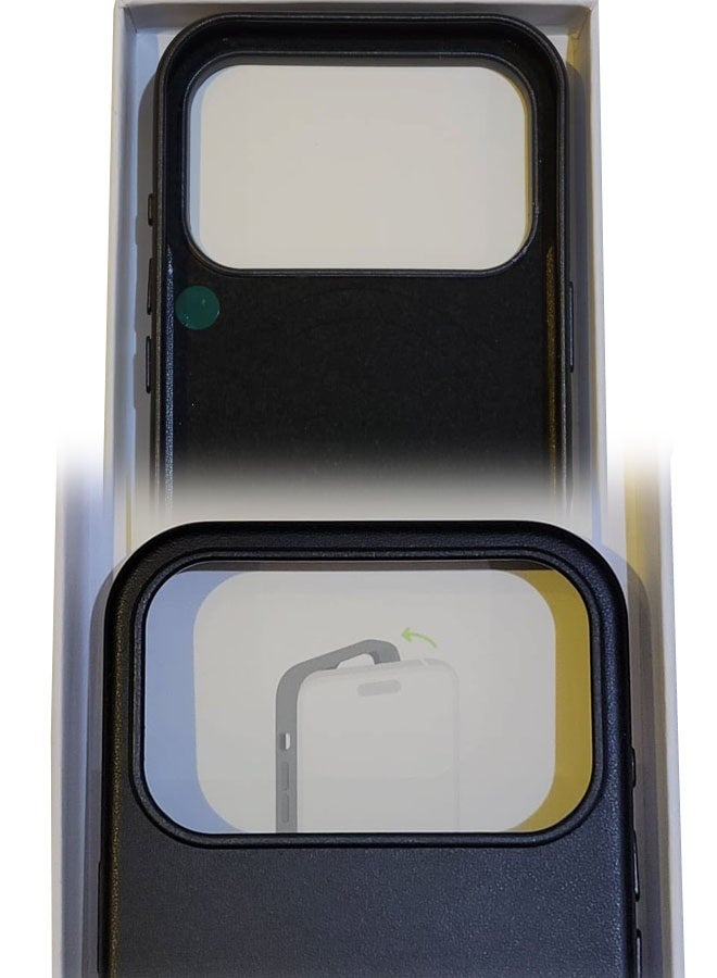 Premium Leather iPhone 17 Pro Protective Case - Black - Image 2