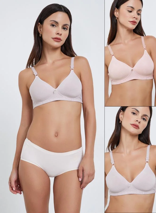 ستايلي مجموعة من 2 صدرية مبطنة بتفاصيل مزخرفة