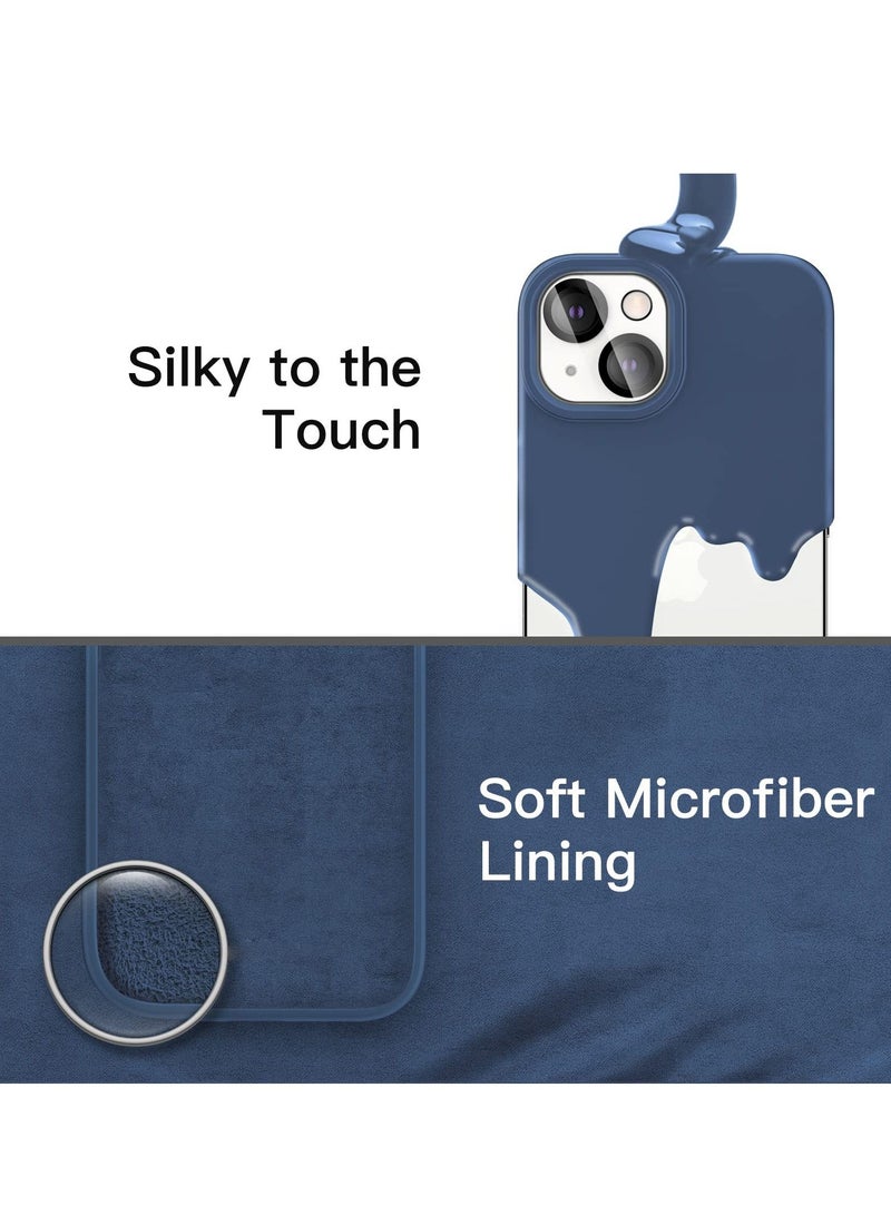 BORTONY iPhone 14 Cover with 2-Pack Screen Protector and 2-Pack Camera Lens Protector Liquid Silicone Shockproof Drop Protection Case 6.1 inch - Image 5