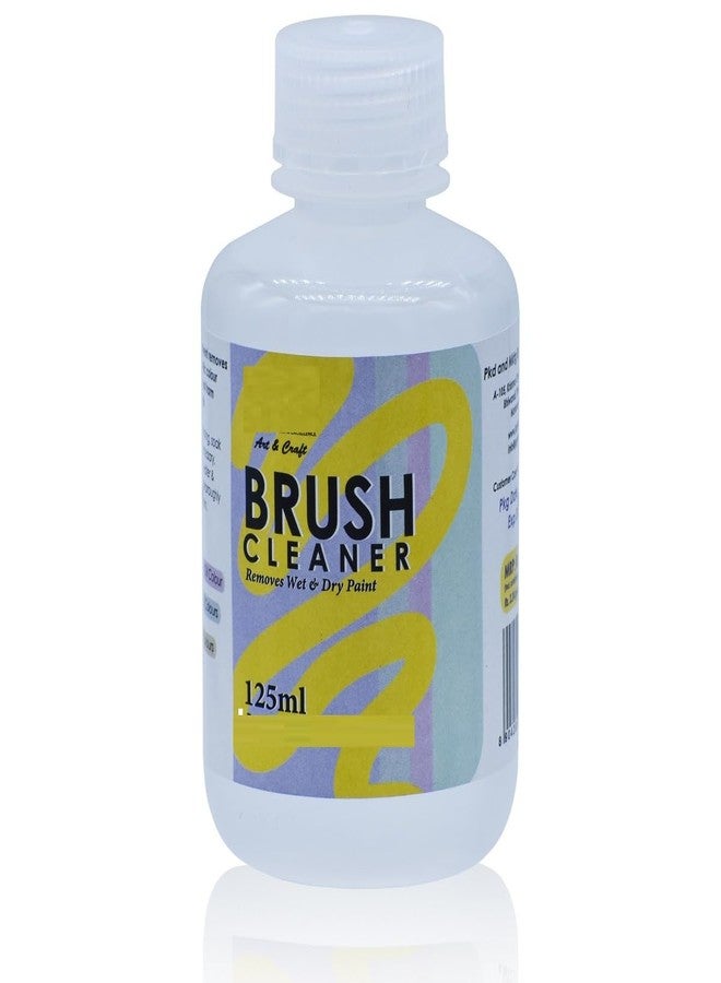 53 Arts Brush Cleaner 125ML - Paintbrush Cleaning Solution for Acrylic, Oil & Watercolor Paints | Cleans & Maintains Soft Bristles | Art Supplies Essential