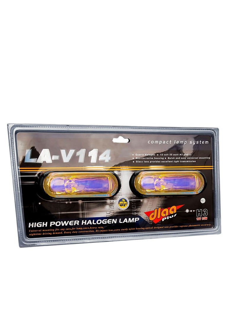 چينيرال براند طقم شبورة 2 قطعه بيضاوى 55 وات 12 فولت  يصلح لجميع السيارات H3