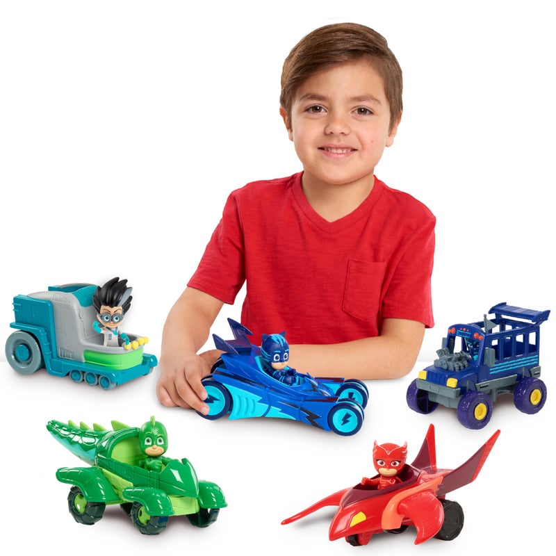 PJMASKS PJ Masks كات بوي و سيارة كات, مجموعة تمثال عمل متحرك و مركبة من قطعتين, زرقاء, ألعاب أطفال للأعمار من 3 سنوات فما فوق بواسطة جاست بلاي - Image 4
