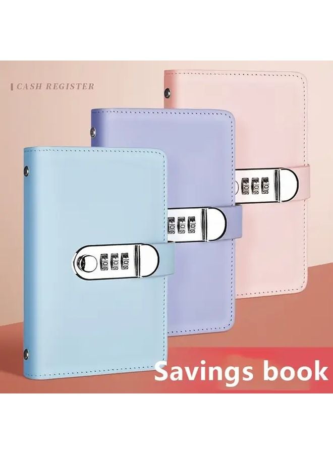 Pink Combination Lock Wallet Secure Metal Clasp Large Capacity Anti Theft Travel Cash Organizer - Image 4