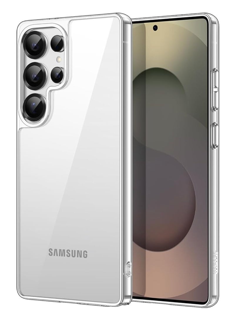 Crystal Clear Transparent Phone Case for Samsung Galaxy S25 Ultra – Slim Ulta Thin Hard TPU Shockproof Cover, Anti-Yellowing Crystal Clear Protective Back Case with Camera Protection - Image 1