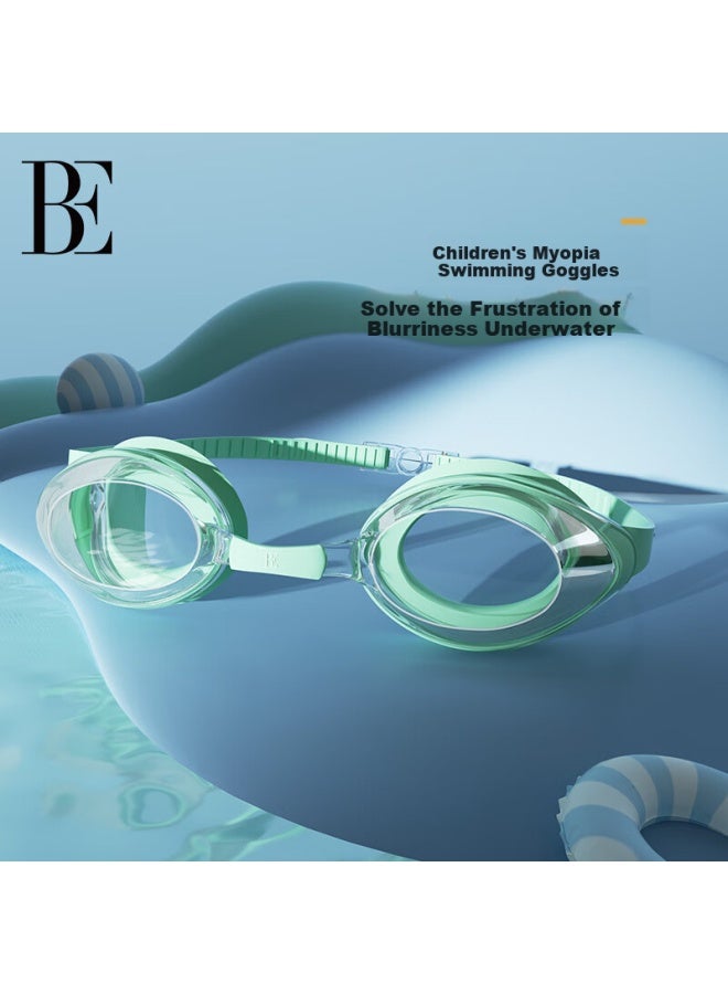 Balneaire Kids Swim Goggles Hd Waterproof Anti-Fog Uv Protection Boys Girls Children Professional Training Swimming Green 300 Degrees - Image 1