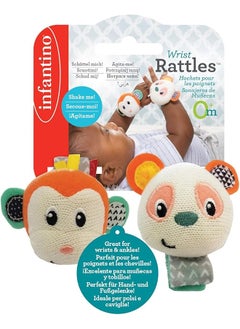 Wrist Rattles Monkey Panda Baby Teething And Rattling Toy Multicolor Wrist Rattles Monkey Panda In206892 Large