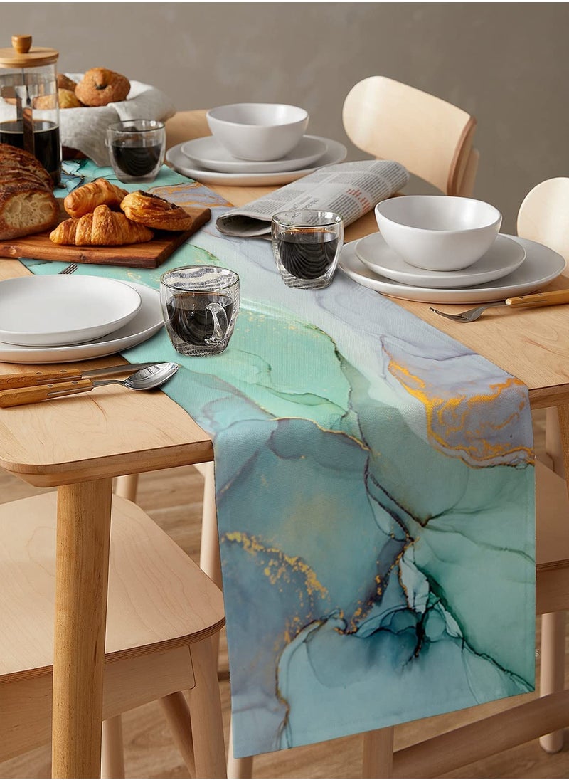 Generic - Marble Gradient Disposable Tablecloth, 13"x70" Elegant Table Mat for Hotel Parties, Coffee Table Decor, Perfect for Dining Room, Kitchen, Living Room, and Holiday Celebrations. - Image 1