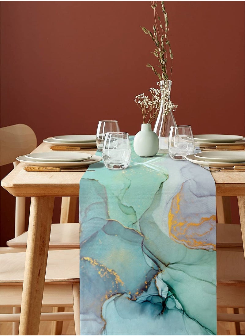 Generic - Marble Gradient Disposable Tablecloth, 13"x70" Elegant Table Mat for Hotel Parties, Coffee Table Decor, Perfect for Dining Room, Kitchen, Living Room, and Holiday Celebrations. - Image 1