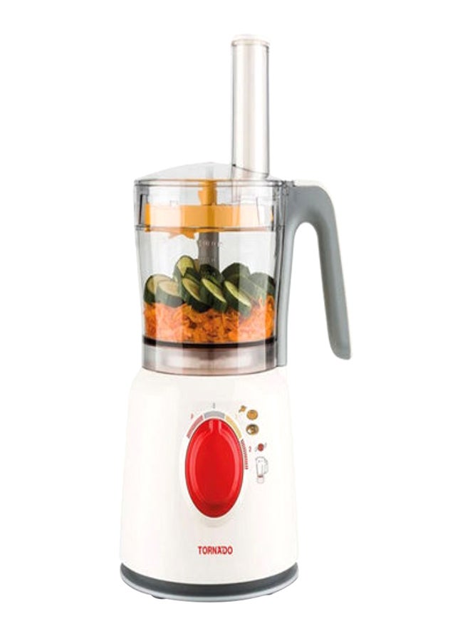 TORNADO Food Processor 1.2 Liter Bowl, 1 Liter Blender, 1000 W TFP-1000CC White - Image 3