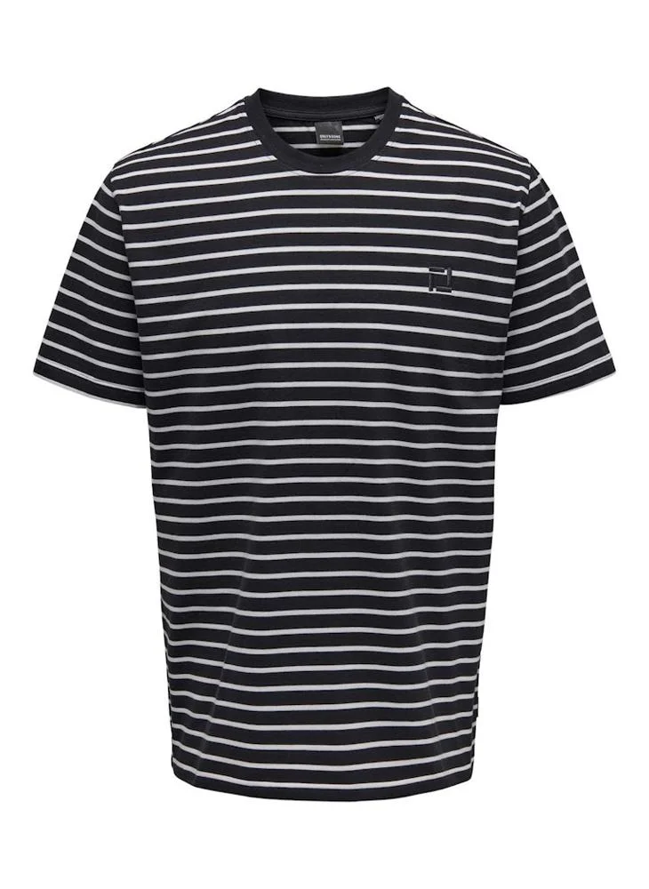 Only & Sons Onshenry Stripe Crew Neck T-Shirt