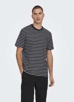 Only & Sons Onshenry Stripe Crew Neck T-Shirt  - Image 1