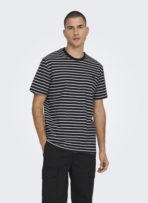 Onshenry Stripe Crew Neck T-Shirt