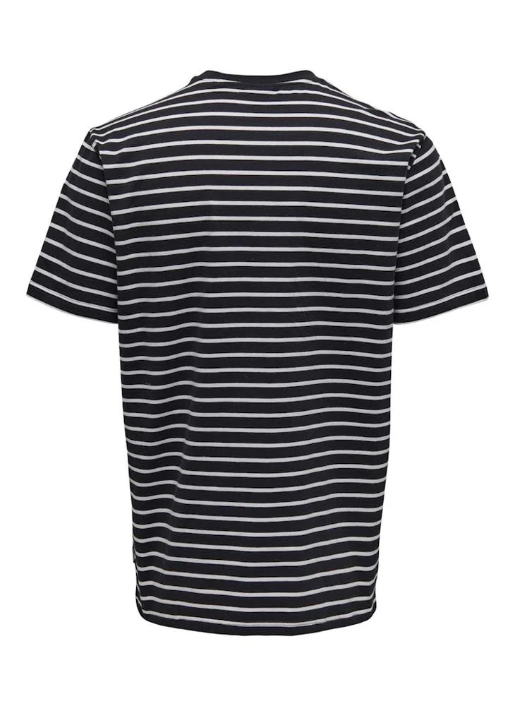 Only & Sons Onshenry Stripe Crew Neck T-Shirt