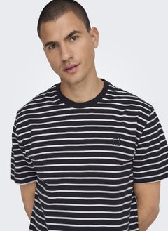 Only & Sons Onshenry Stripe Crew Neck T-Shirt  - Image 3