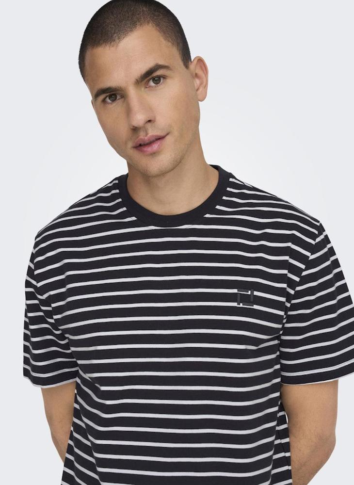 Onshenry Stripe Crew Neck T-Shirt