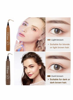 Y&D Dark Brown Eyebrow Pen 3 Pcs Waterproof 4 Point Pencil  - Image 5
