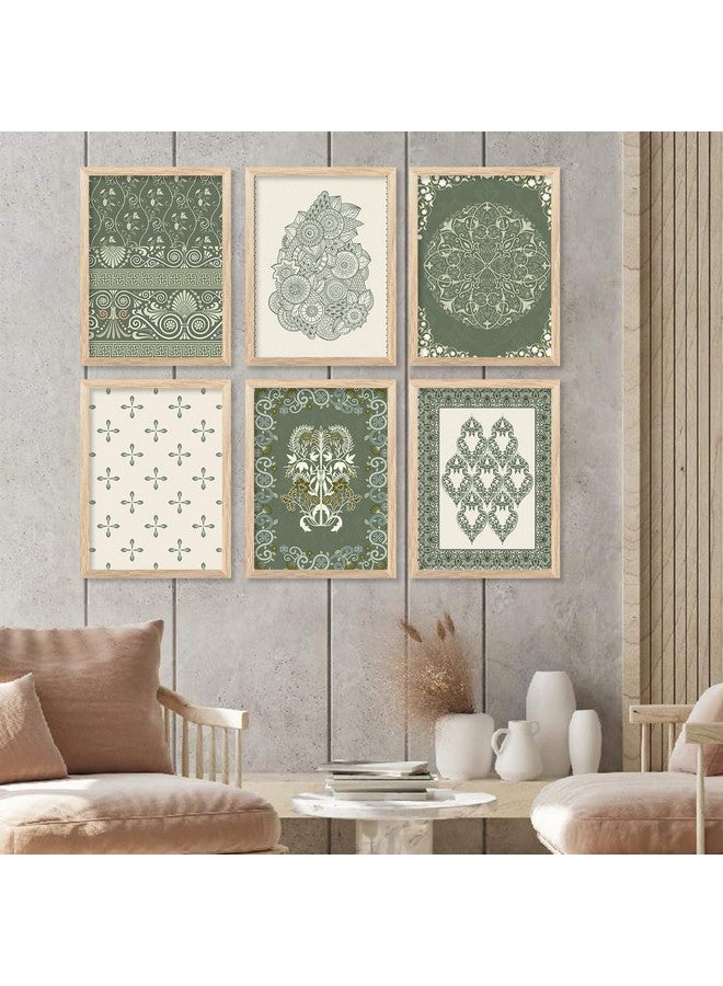 walllane Wood - Beige Colour Framed Painting For Living Room | Big Size Painting With Frame | Painting For Wall Decoration (10 Inch X 13 Inch) Set 6 Cate- 06 - Image 2