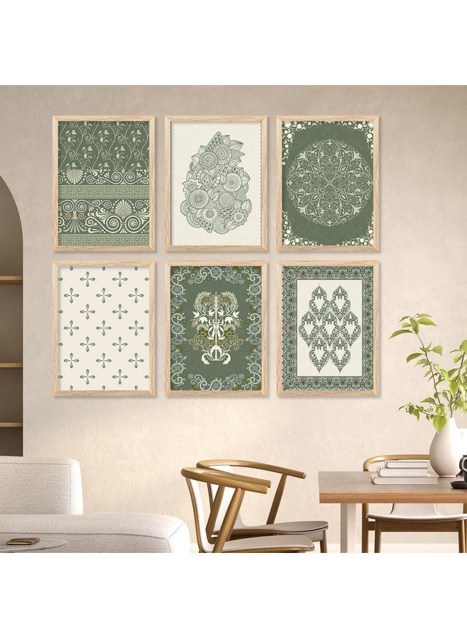 walllane Wood - Beige Colour Framed Painting For Living Room | Big Size Painting With Frame | Painting For Wall Decoration (10 Inch X 13 Inch) Set 6 Cate- 06 - Image 1
