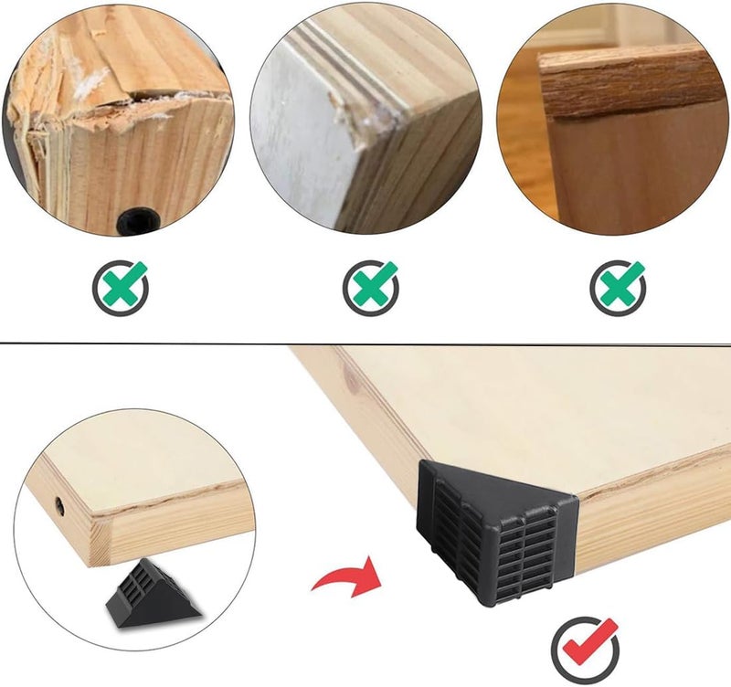DBlosp Cornhole Corner Protector Suitable for Between 4 x 2 or 3 x 2 ft Game BoardsCornhole Board Wraps to Prevent Cornhole Boards Damage 10 pcs - Image 4