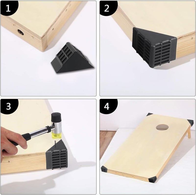 DBlosp Cornhole Corner Protector Suitable for Between 4 x 2 or 3 x 2 ft Game BoardsCornhole Board Wraps to Prevent Cornhole Boards Damage 10 pcs - Image 5