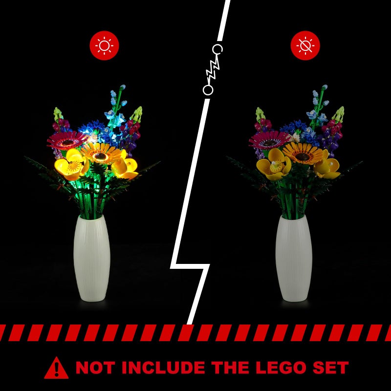 BRIKSMAX Led Light Kit for Lego-10313 Wildflower Bouquet - Compatible with Lego Icons Building Set- Not Include Lego Set - Image 5