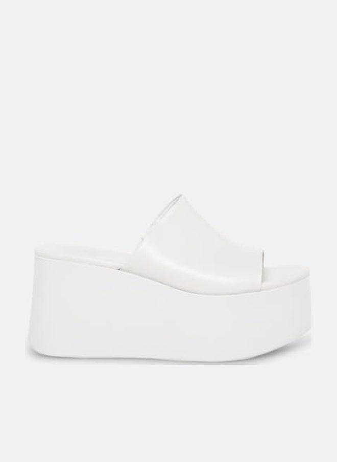 Minshluu Womens Platform Wedge SIides Sandals Open Toe Slip On Wedges Shoes - Image 1