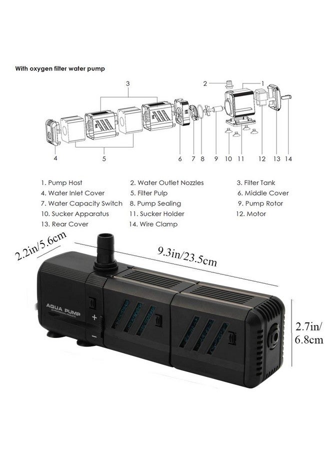MQ 400GPH Submersible Water Pump (1500L/H, 15W) with Filters and Water Nozzles, Ultra Quiet for Aquarium, Fish Tank, Pond, Fountain, Hydroponics - Image 5
