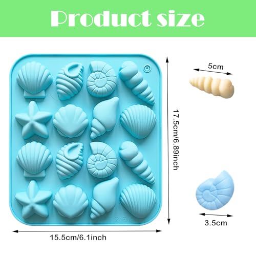 Nexolia 3 Pcs Chocolate Seashell Mold, Ocean Themed Seashell Silica Gel Mold Suitable for Craft Baking, Chocolate Candy Resin and Soap Making, DIY Home Decoration and Gift Making Projects（Three Colors） - Image 2