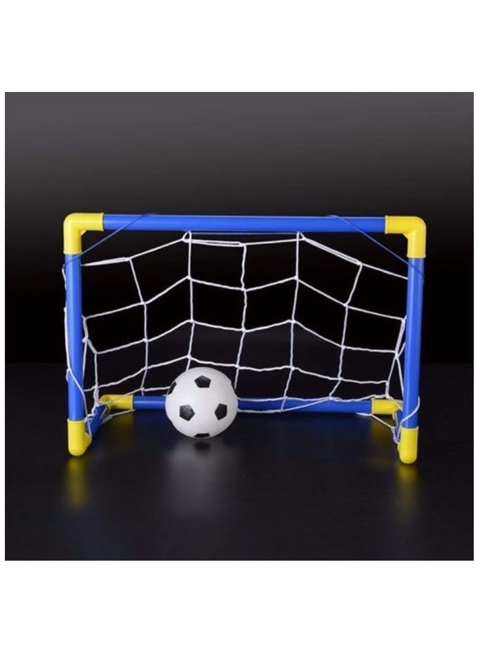 Generic Soccer Goal Net for Kids Toddlers Indoor Outdoor Backyard Includes Goal with Net Mini Soccer ball Hand Pump - Size : 53X32X38  - Image 1
