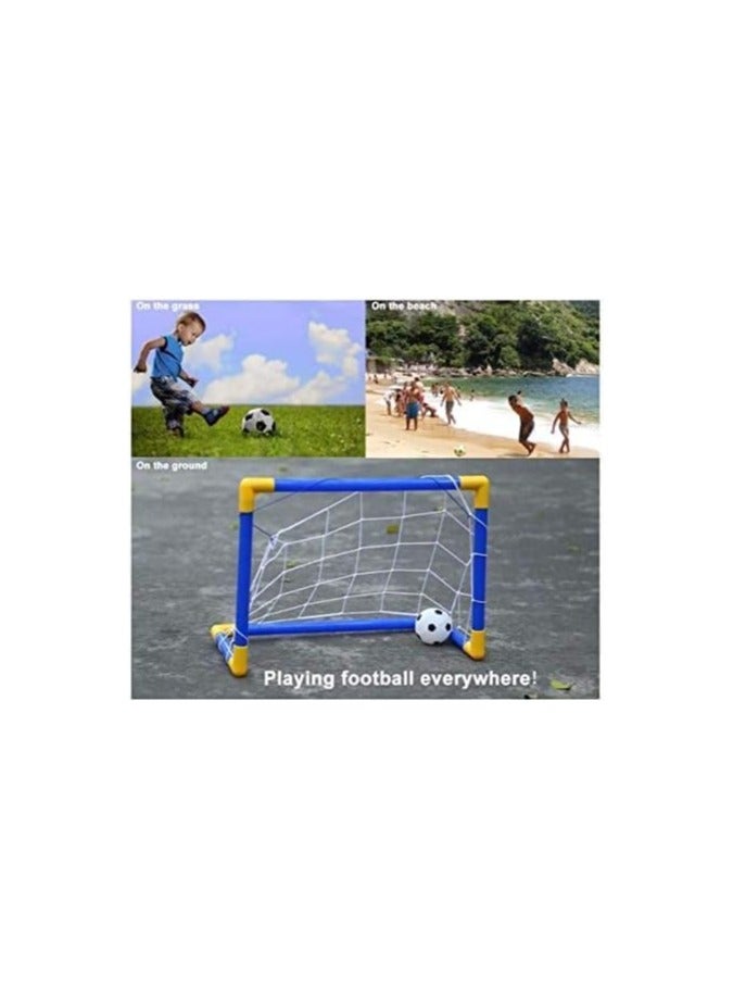 Generic Soccer Goal Net for Kids Toddlers Indoor Outdoor Backyard Includes Goal with Net Mini Soccer ball Hand Pump - Size : 53X32X38  - Image 2